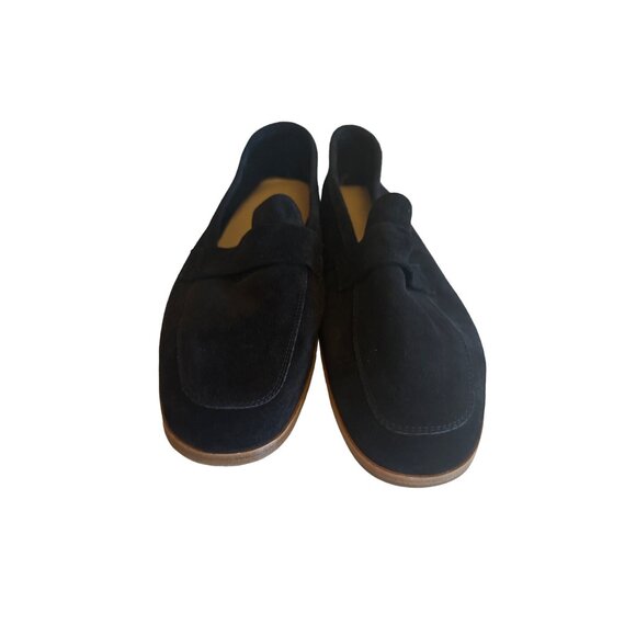 J. Crew Womans Black Suede Loafers Made In Italy Size 10M Elegant & Comfortable - Picture 1 of 8